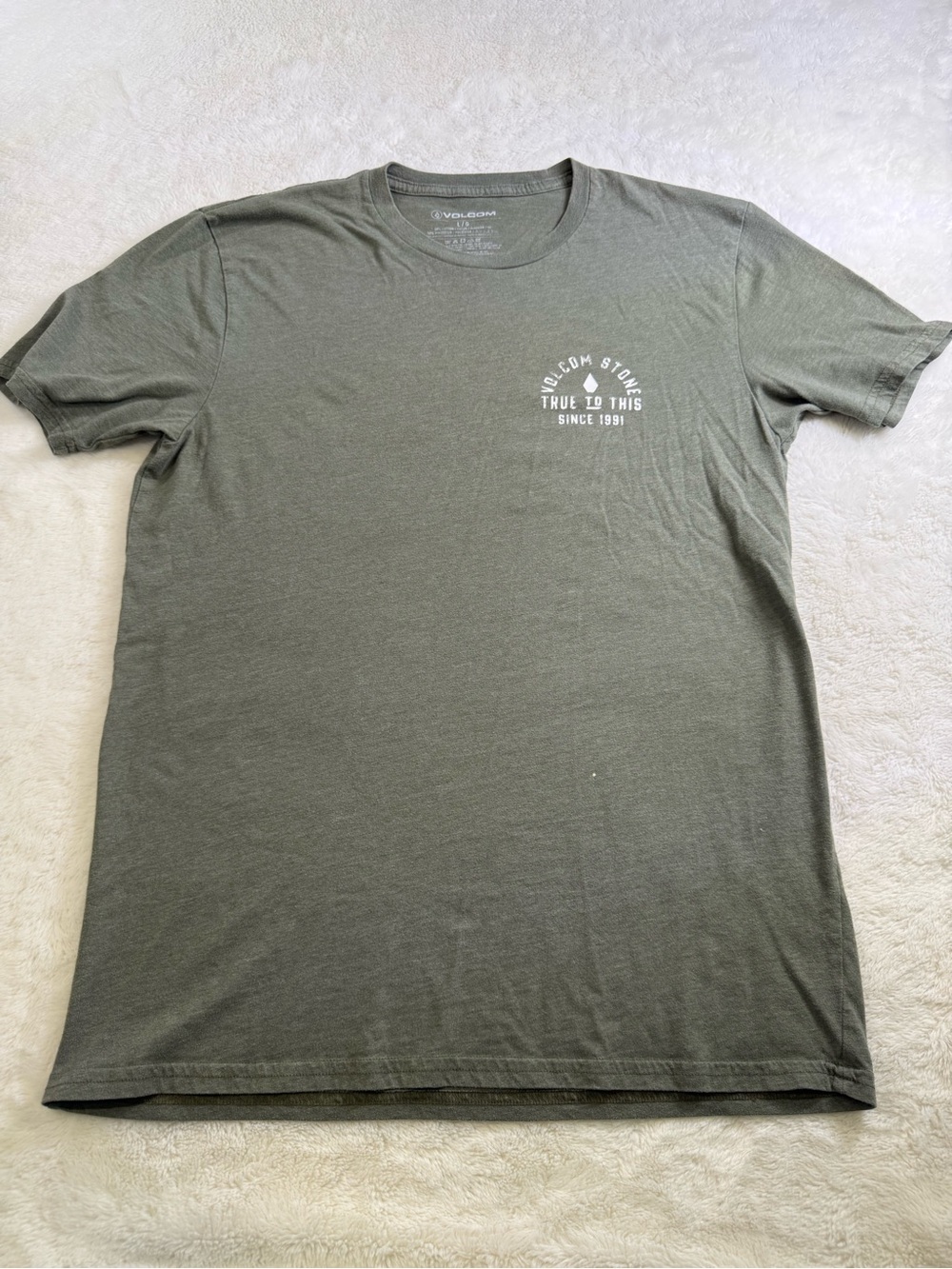 Volcom Stone True To This Since 1991 T Shirt Men’s Large Gray Skate Surf Tee